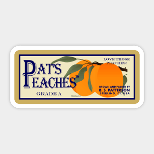 Pat's Peaches Sticker